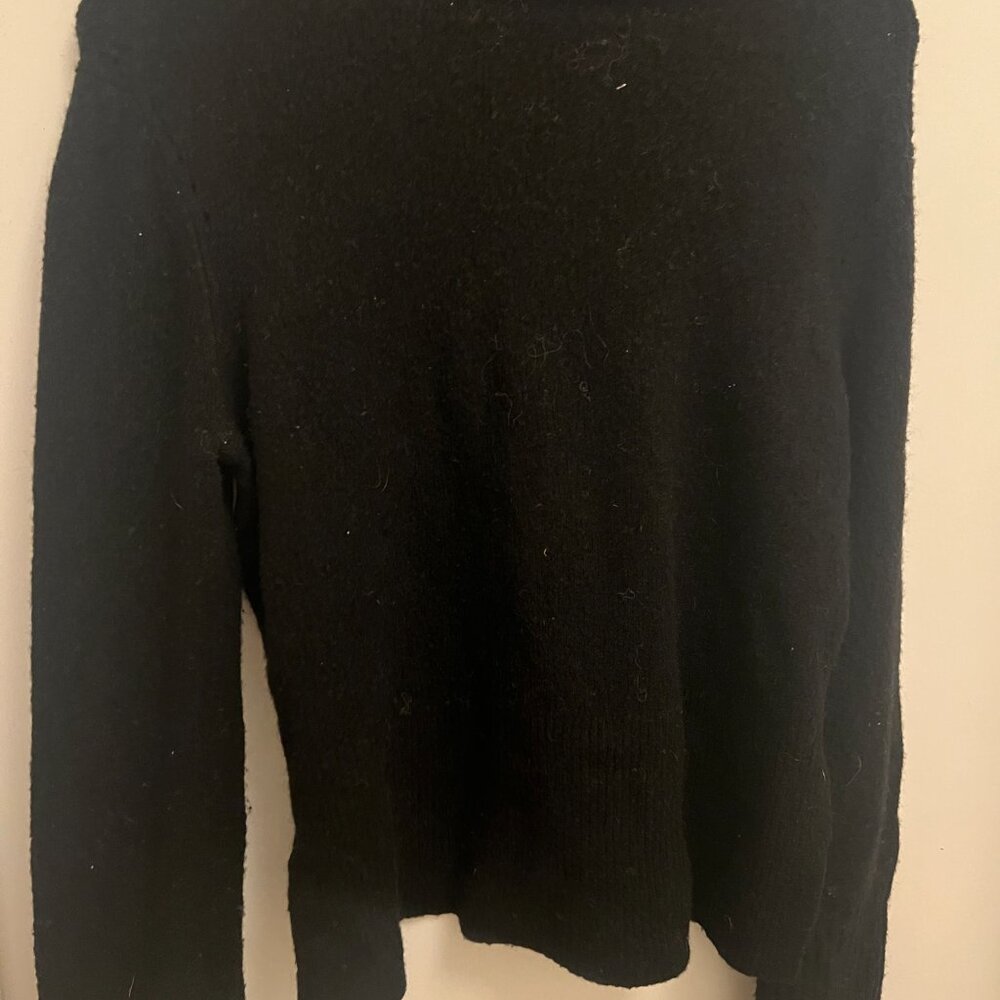 All Saints Cropped Black Turtleneck Sweater - Size Small - Picture 4 of 4